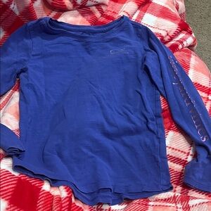 B58 Girls’ XS Vineyard Vines LS Logo Tee— Purple and Metallic, GUC